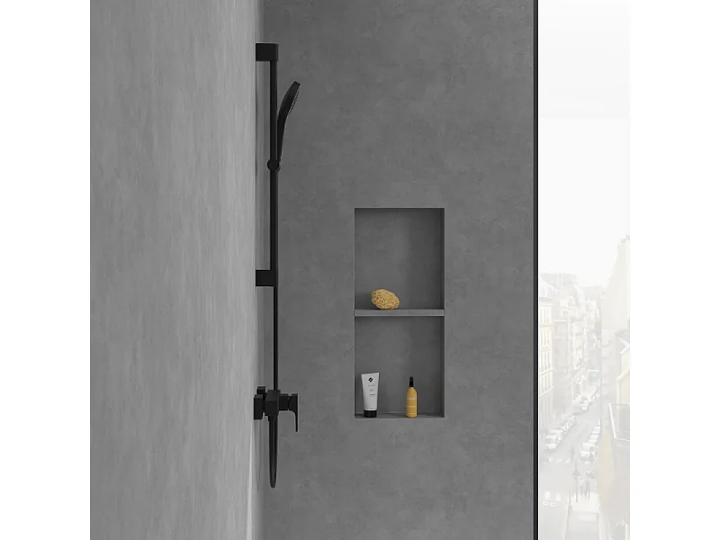 Mitigeur mécanique douche VILLEROY ET BOCH Architectura Square Noir mat