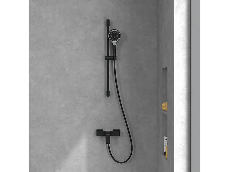 Mitigeur mécanique douche VILLEROY ET BOCH Architectura Square Noir mat
