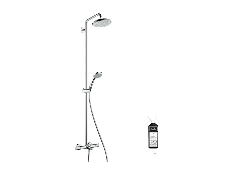 Colonne bain douche thermostatique HANSGROHE Croma 220 + nettoyant Briochin