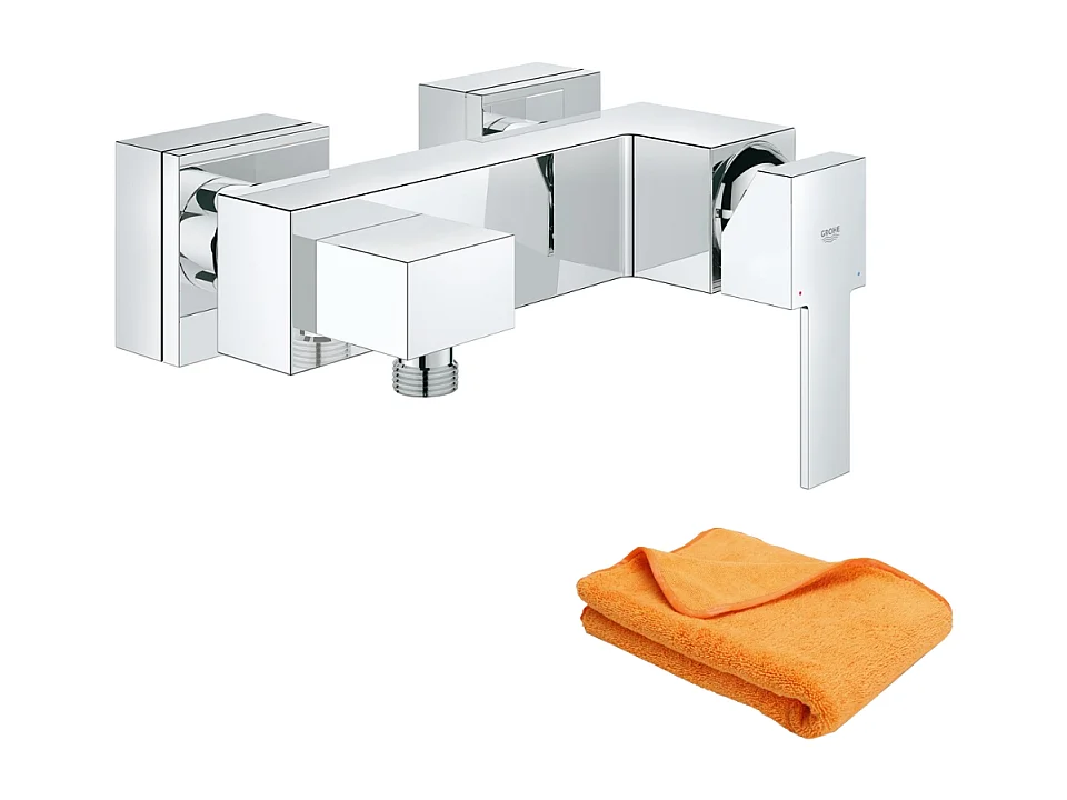 Mitigeur de douche mécanique  GROHE Sail Cube chromé + chiffonnette