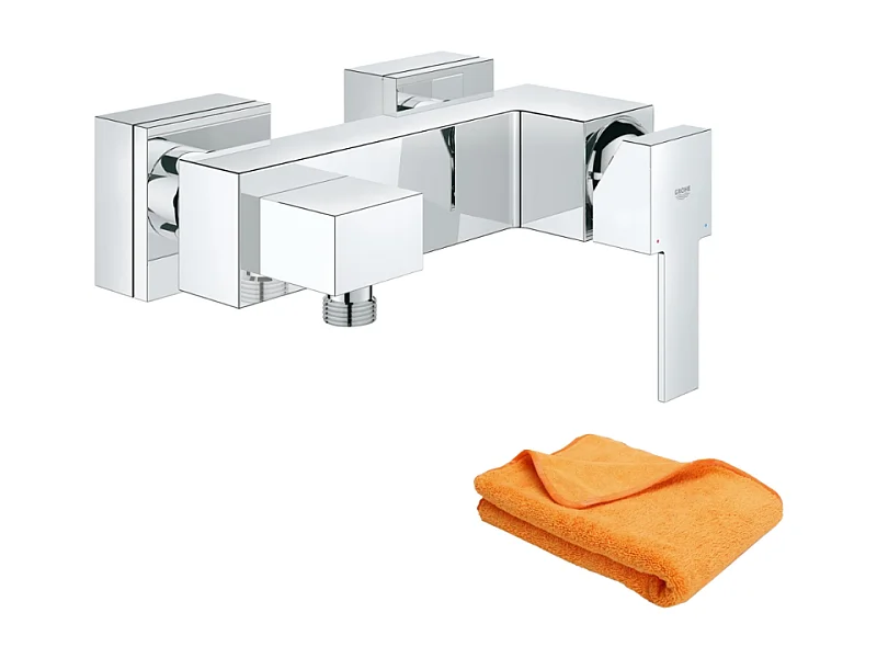 Mitigeur de douche mécanique  GROHE Sail Cube chromé + chiffonnette