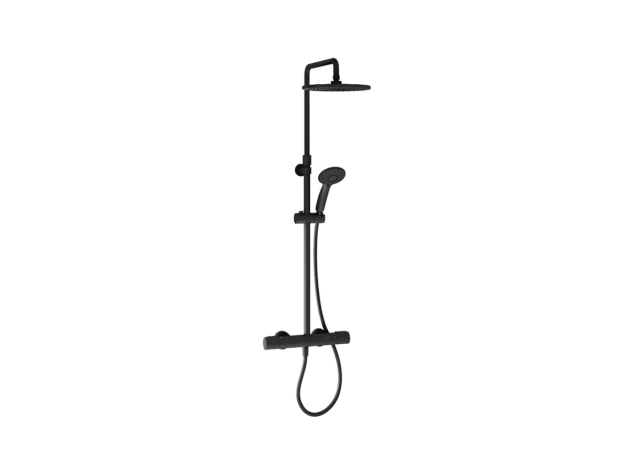 Colonne de douche thermostatique JACOB DELAFON Juliette noir mat