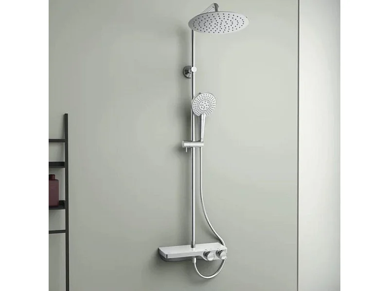 Colonne douche thermostatique IDEAL STANDARD douchette ronde Ceratherm S200 + Nettoyant BRIOCHIN Ecocert