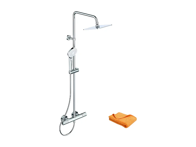Colonne de douche thermostatique IDEAL STANDARD Ceratherm T100 Evo + microfibre