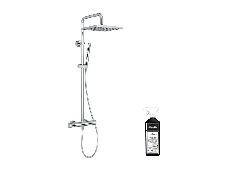 Colonne de douche thermostatique JACOB DELAFON Brigitte + nettoyant Briochin