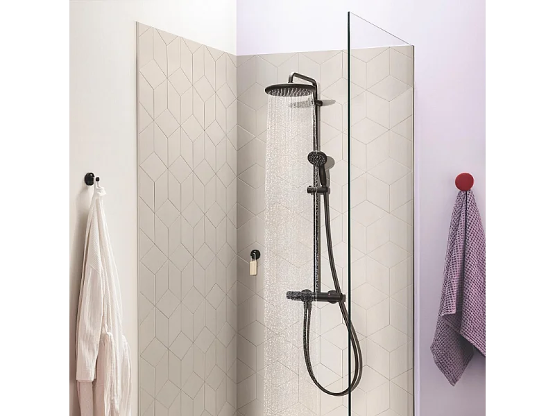 GROHE Vitalio Start System 250 columna de ducha termostática negra