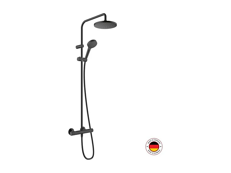 Colonne de douche thermostatique HANSGROHE Vernis Blend 200 noir mat