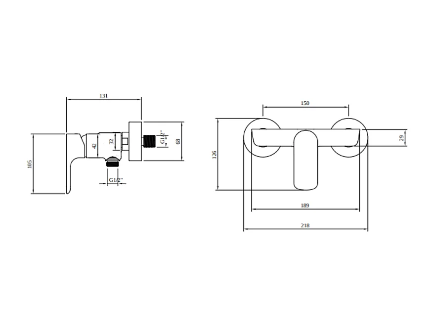 Mitigeur mécanique douche VILLEROY ET BOCH O.novo