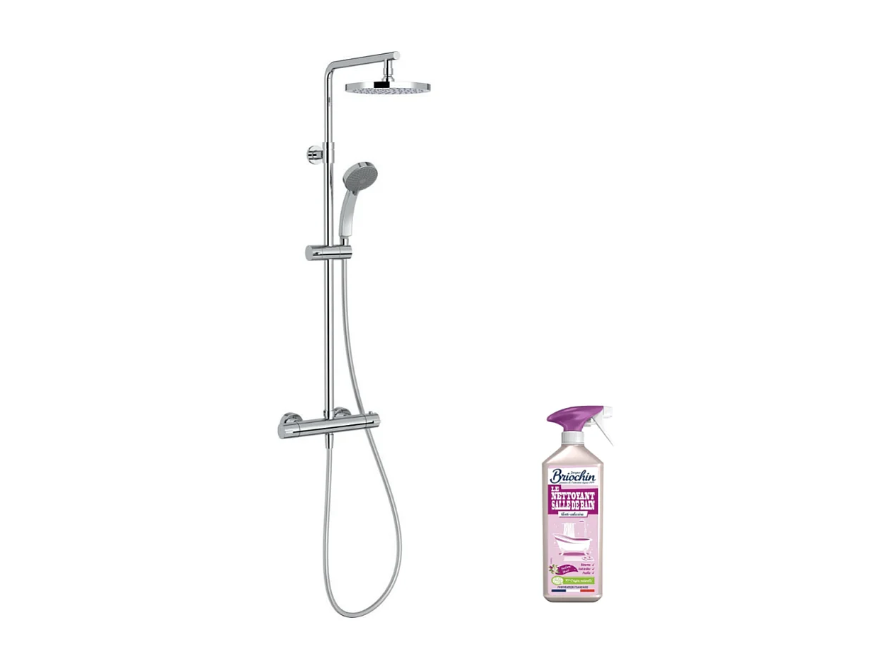 Colonne de douche JACOB DELAFON Simone + nettoyant Briochin