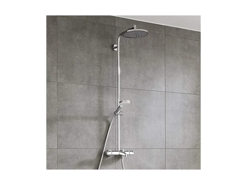 Colonne bain douche thermostatique HANSGROHE Crometta S 240 chromé + nettoyant Briochin
