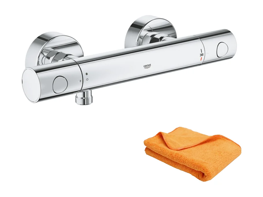 Mitigeur douche thermostatique GROHE Quickfix Precision Get + microfibre