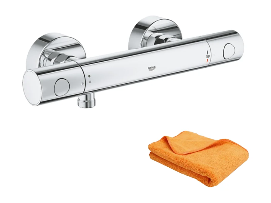 Mitigeur douche thermostatique GROHE Quickfix Precision Get + microfibre