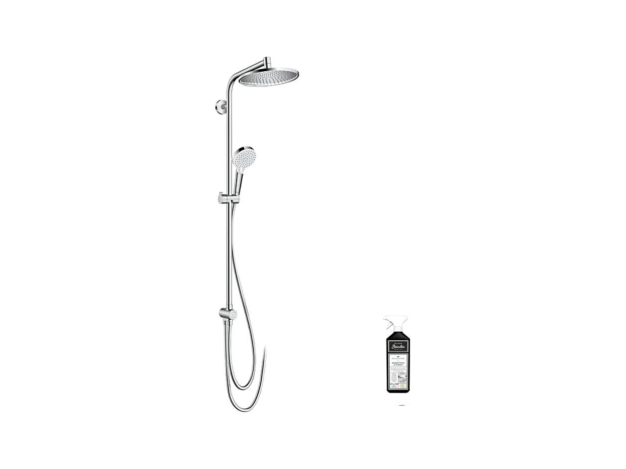Colonne de douche HANSGROHE Crometta S 240 sans mitigeur + nettoyant Briochin