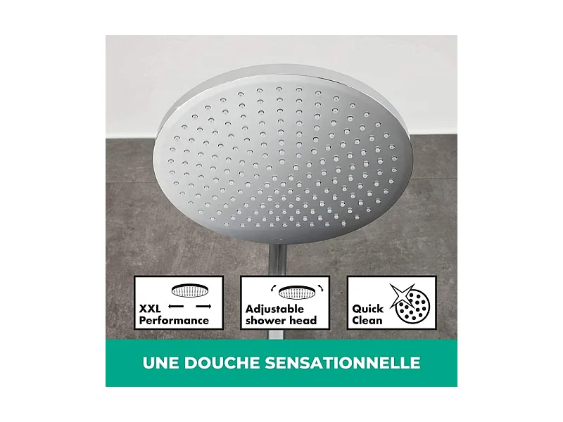 Colonne de douche HANSGROHE Crometta S 240 sans mitigeur + nettoyant Briochin