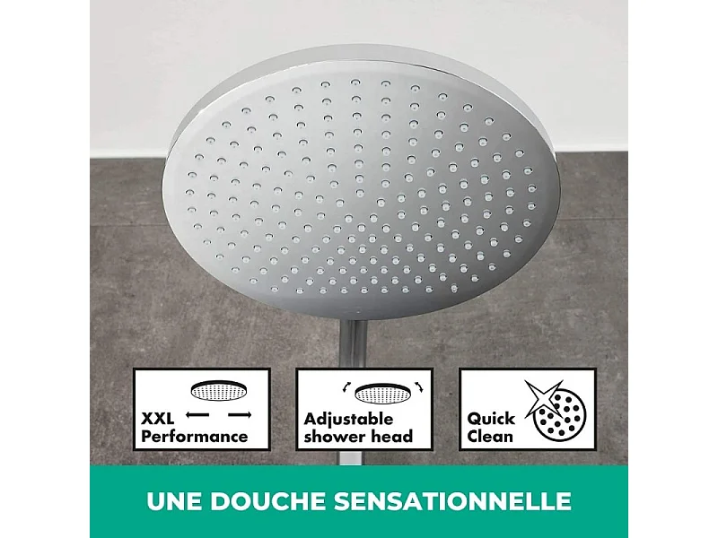 Colonne de douche HANSGROHE Crometta S 240 sans mitigeur + nettoyant Briochin