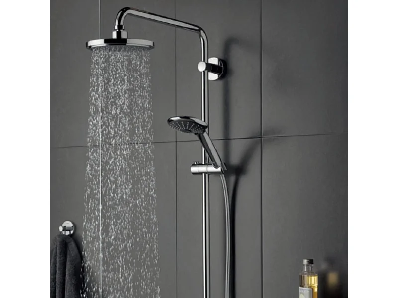 Colonne de douche avec mitigeur thermostatique GROHE Vitalio Joy System 210 Quickfix  + microfibre