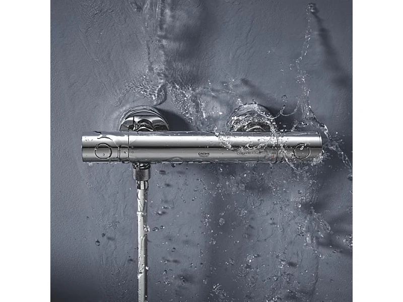 Mitigeur thermostatique douche GROHE Grohtherm 800 chromé avec filtres intégrés