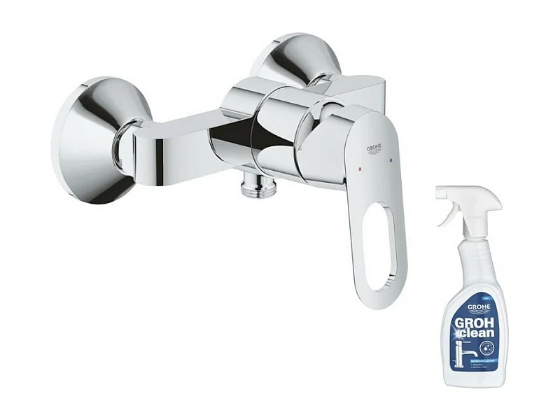 Grohe - Mitigeur douche BauLoop monocommande + nettoyant robinetterie GrohClean
