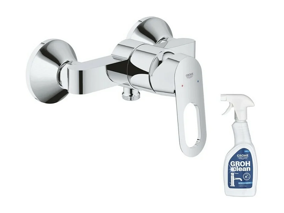 Grohe - Mitigeur douche BauLoop monocommande + nettoyant robinetterie GrohClean