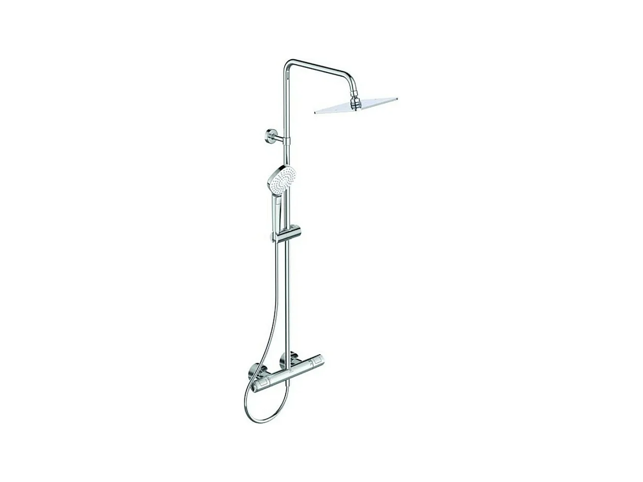 Colonne douche thermostatique IDEAL STANDARD Ceratherm T100, douchette Evo Diamant + Nettoyant BRIOCHIN Ecocert