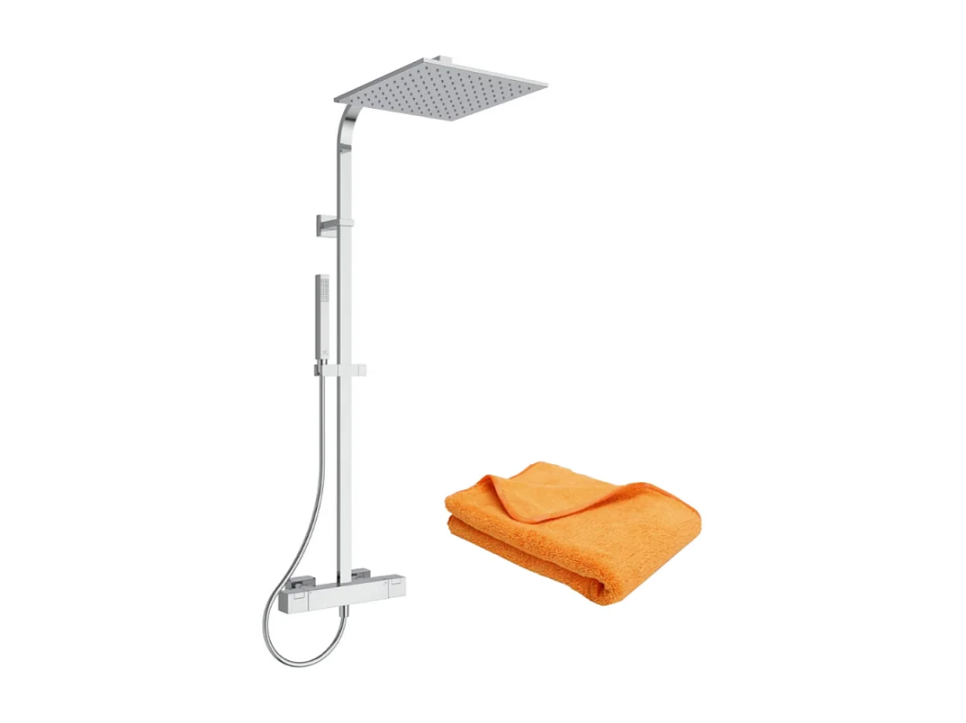 Colonne de douche thermostatique IDEAL STANDARD Ceratherm C100 + microfibre