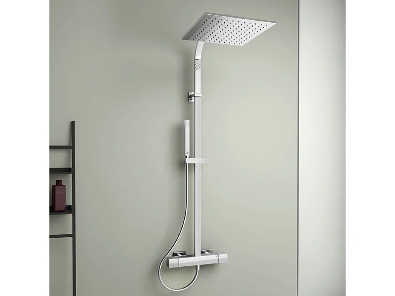 Colonne de douche thermostatique IDEAL STANDARD Ceratherm C100 + microfibre