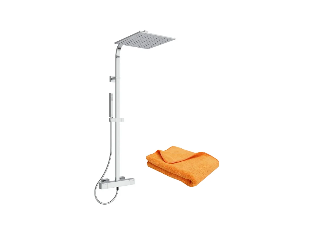Colonne de douche thermostatique IDEAL STANDARD Ceratherm C100 + microfibre