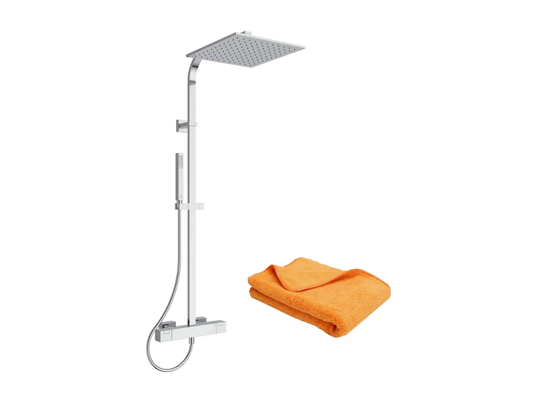Colonne de douche thermostatique IDEAL STANDARD Ceratherm C100 + microfibre