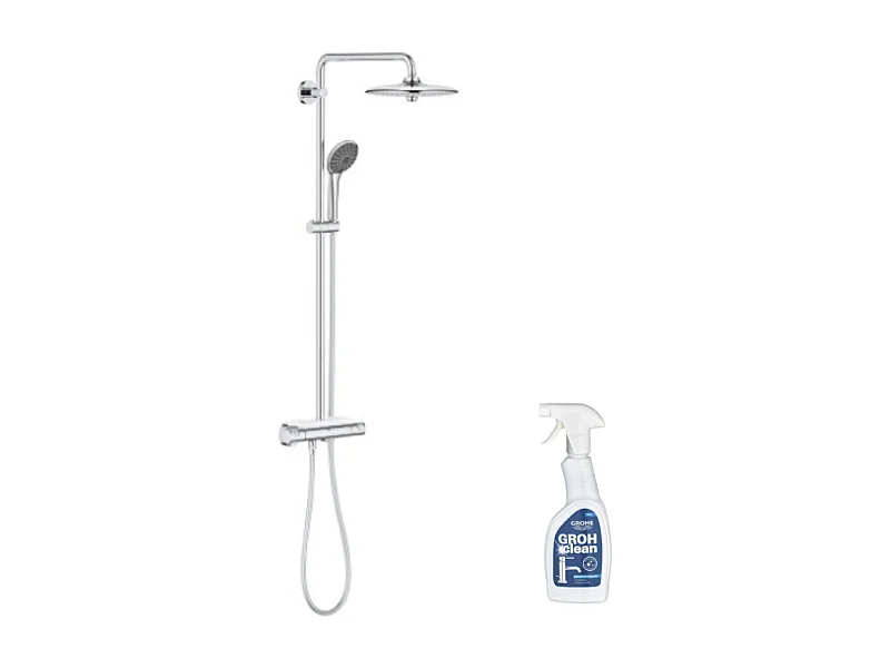 GROHE Colonne de douche thermostatique Vitalio Joy 260 avec nettoyant robinetterie GrohClean