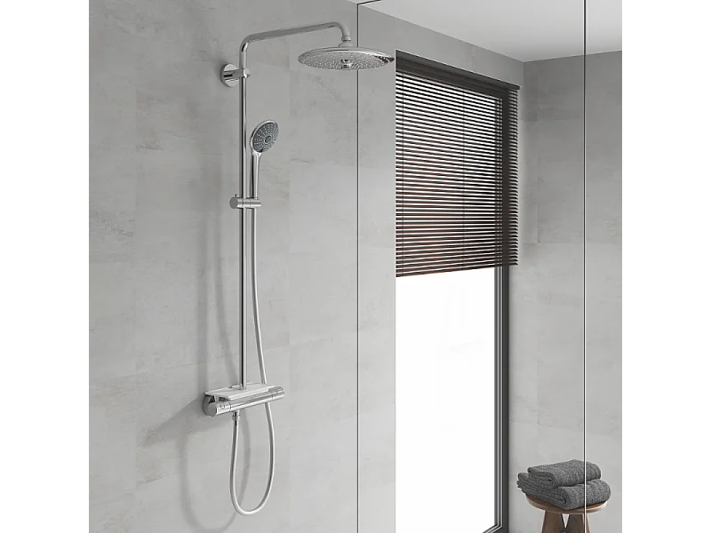 GROHE Colonne de douche thermostatique Vitalio Joy 260 avec nettoyant robinetterie GrohClean