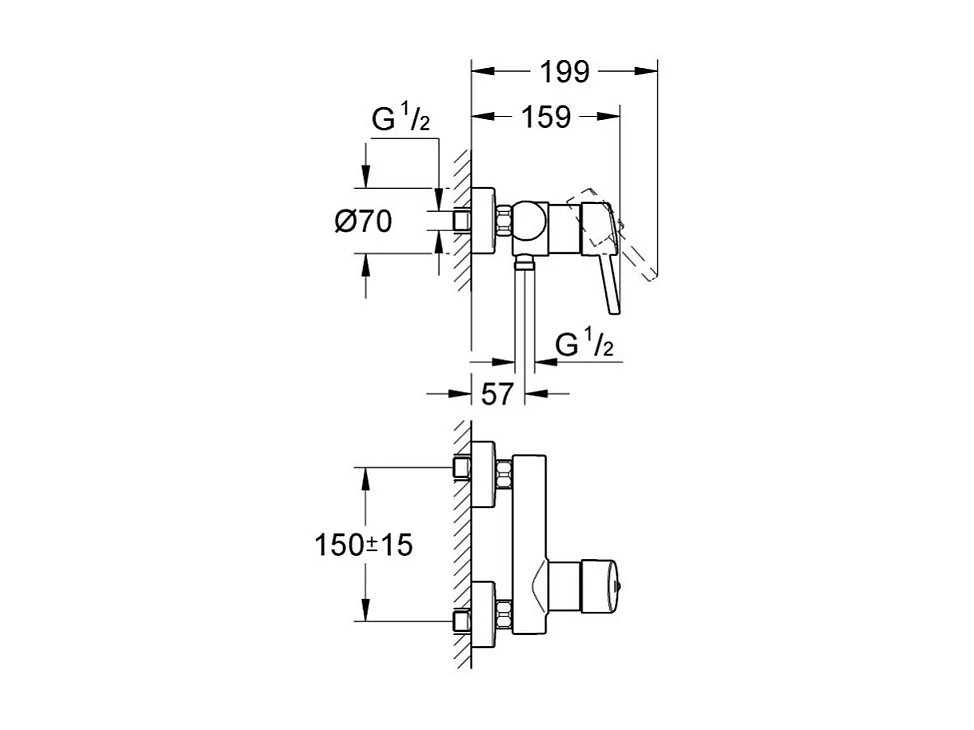Grohe - Mezclador de ducha Concetto 32699001