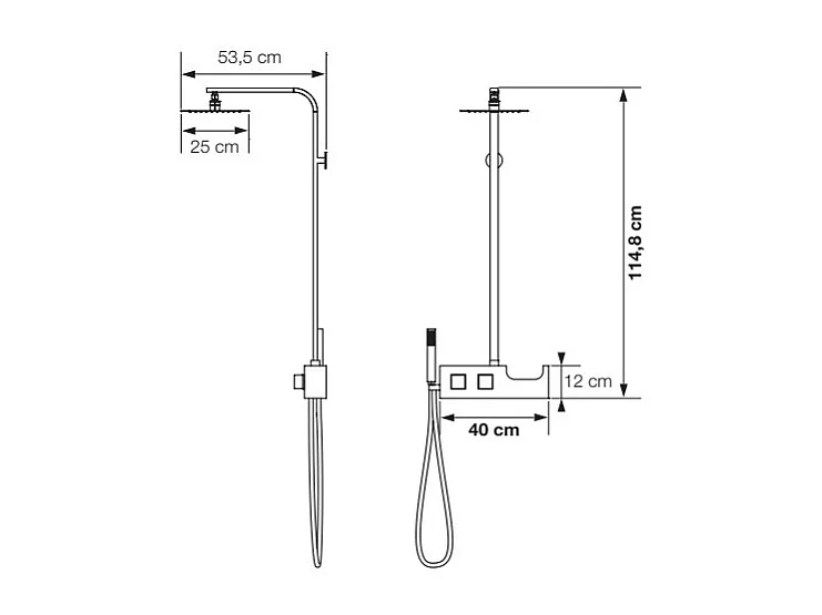 Kinedo Aquachrome - Colonne douche thermostatique