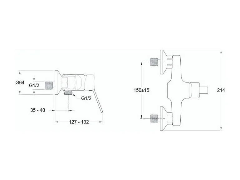 Mitigeur de douche JACOB DELAFON Eo chromé