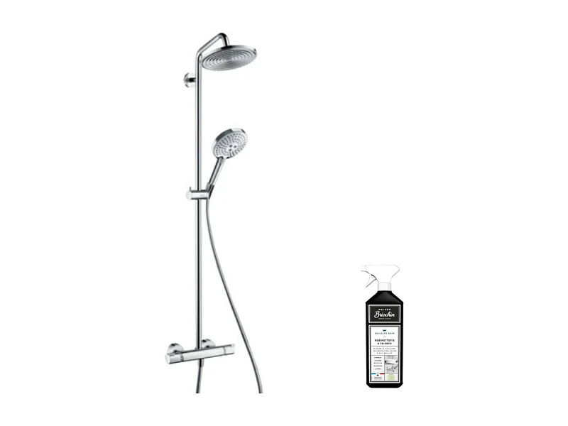 Colonne de douche thermostatique HANSGROHE Raindance S 240 chromée + nettoyant Briochin