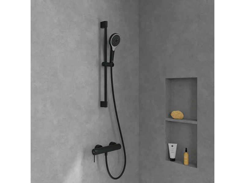 Mitigeur mécanique douche VILLEROY ET BOCH Loop & Friends Noir mat