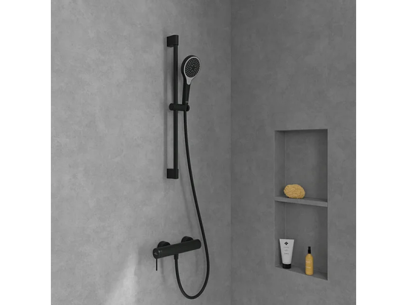 Mitigeur mécanique douche VILLEROY ET BOCH Loop & Friends Noir mat
