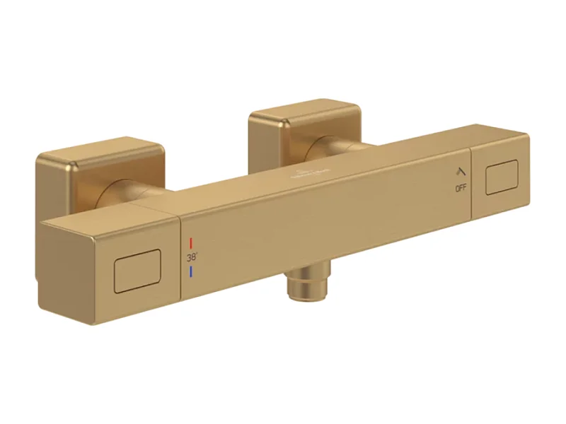 Mitigeur douche thermostatique VILLEROY ET BOCH Universal rectangle Or brossé