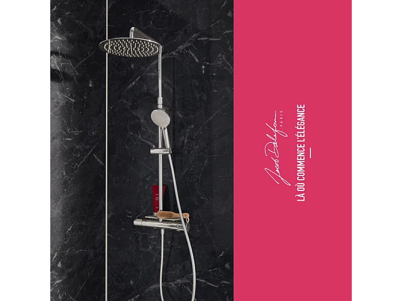 Colonne de douche thermostatique JACOB DELAFON Metro chromée