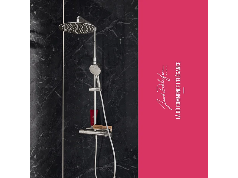 Colonne de douche thermostatique JACOB DELAFON Metro chromée