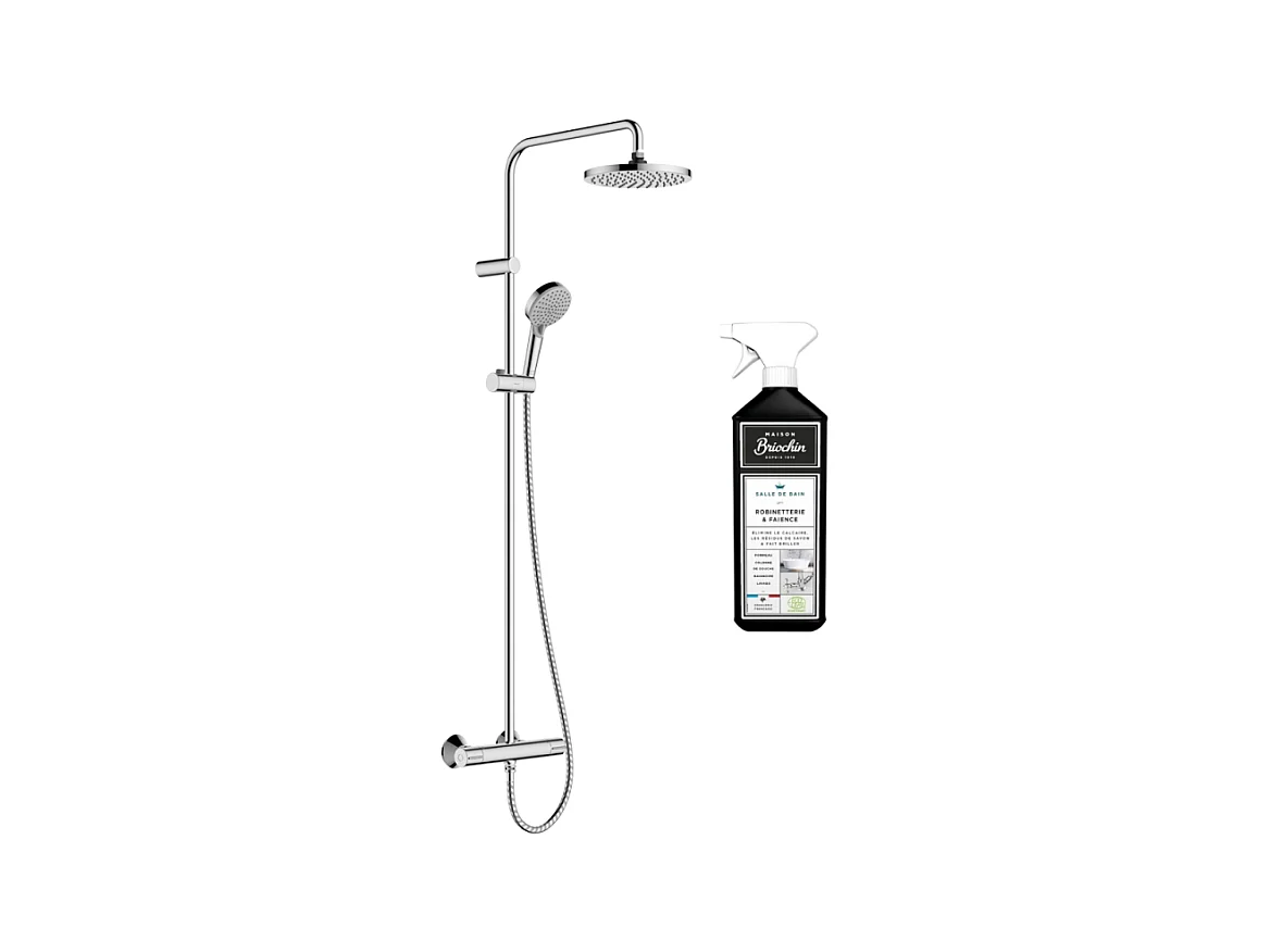Colonne de douche thermostatique HANSGROHE Vernis Blend 200 EcoSmart chromé