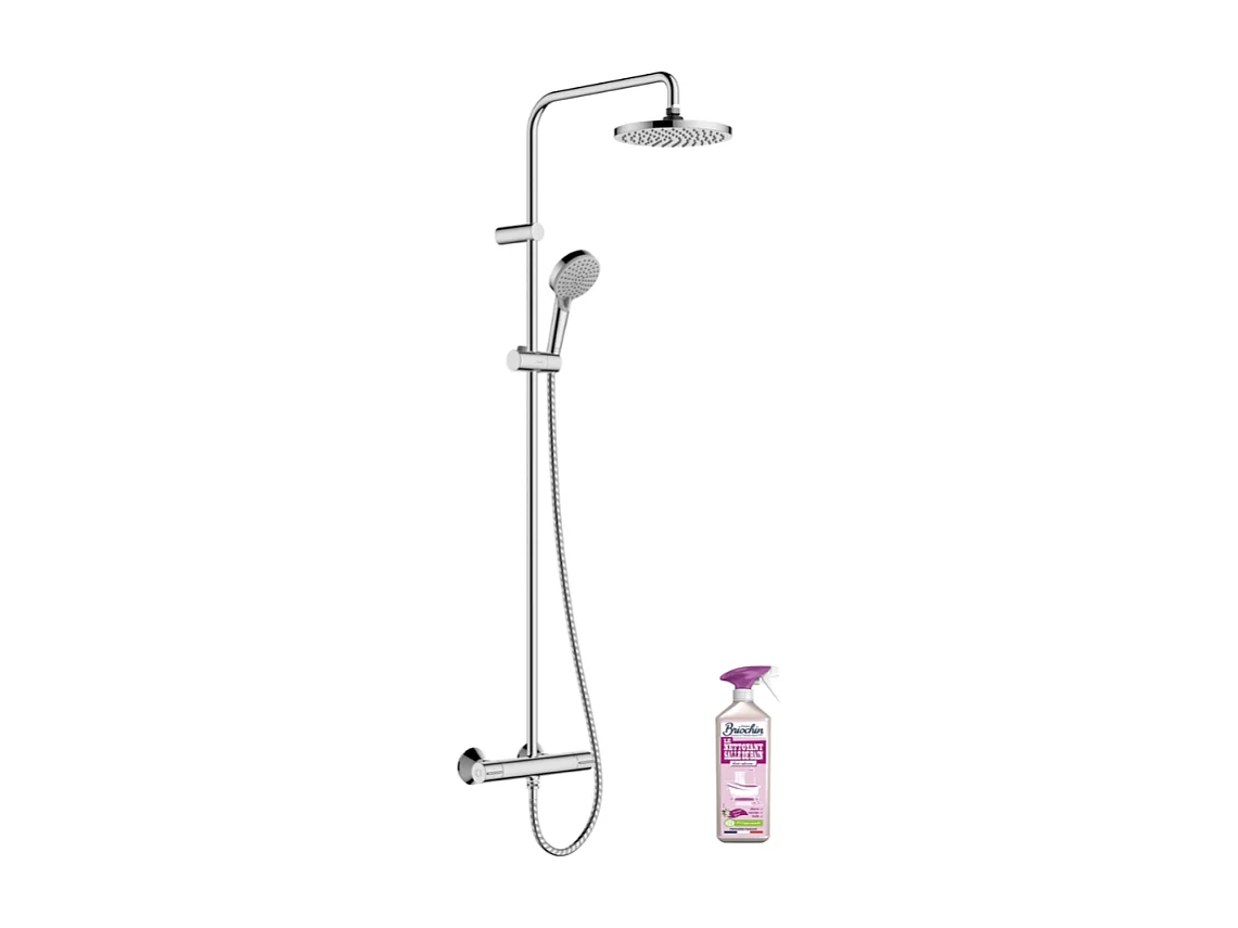 Colonne de douche thermostatique HANSGROHE Vernis Blend 2 jets + nettoyant
