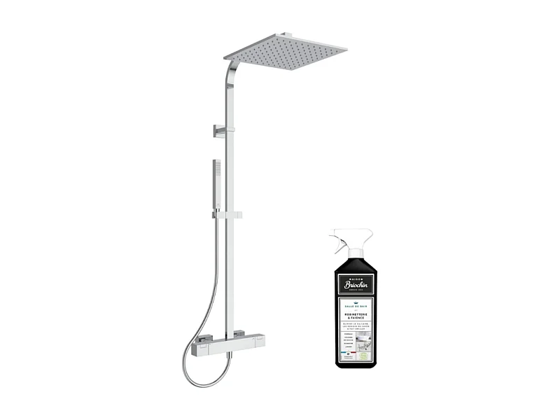 Colonne douche thermostatique IDEAL STANDARD Ceratherm C100 + Nettoyant BRIOCHIN Ecocert
