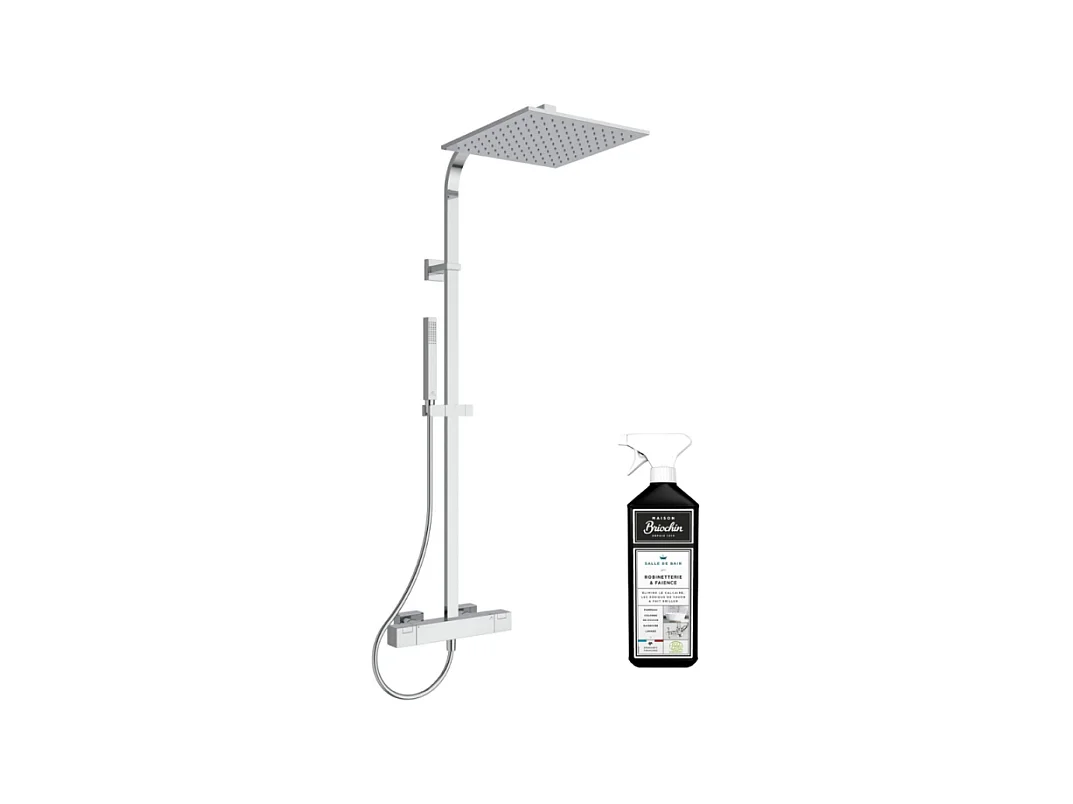 Colonne douche thermostatique IDEAL STANDARD Ceratherm C100 + Nettoyant BRIOCHIN Ecocert