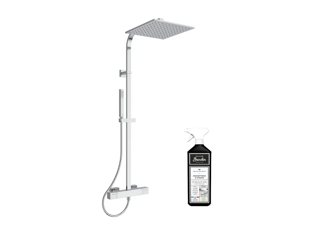 Colonne douche thermostatique IDEAL STANDARD Ceratherm C100 + Nettoyant BRIOCHIN Ecocert