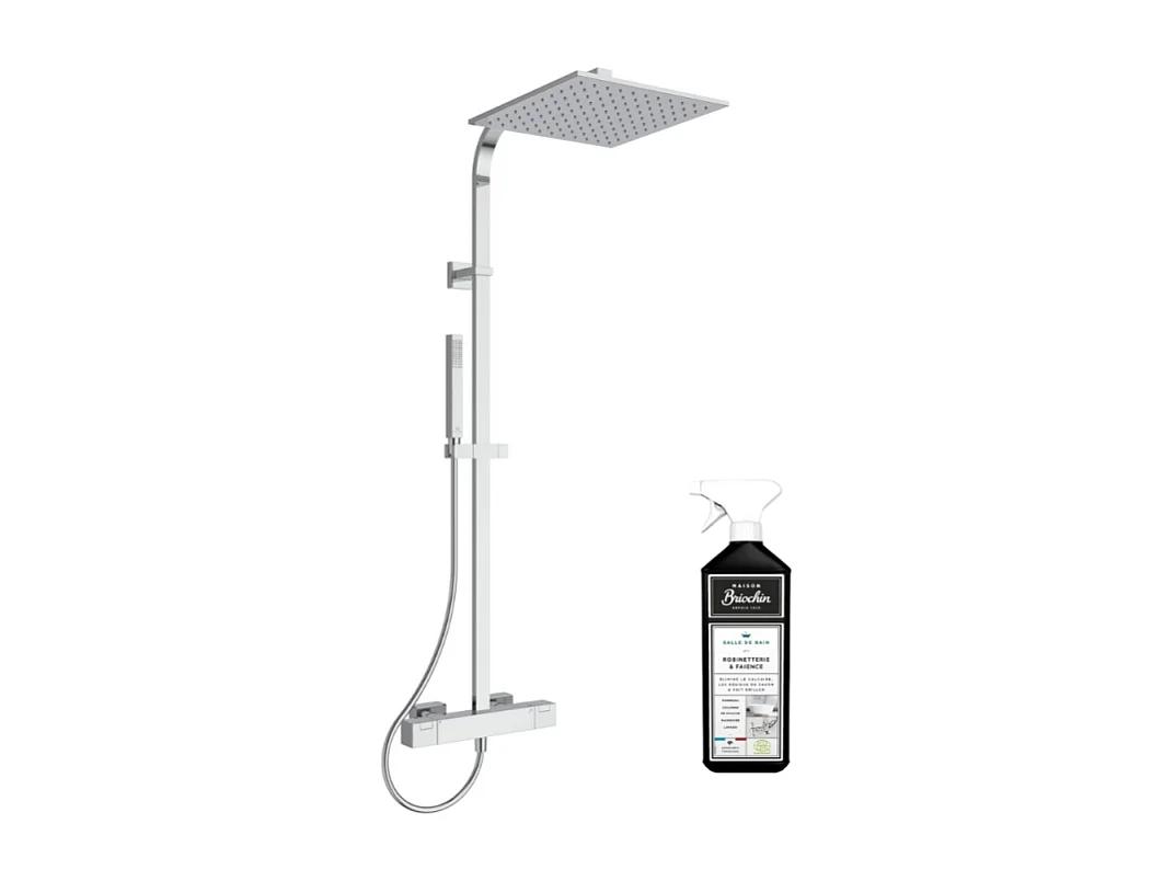 Colonne douche thermostatique IDEAL STANDARD Ceratherm C100 + Nettoyant BRIOCHIN Ecocert