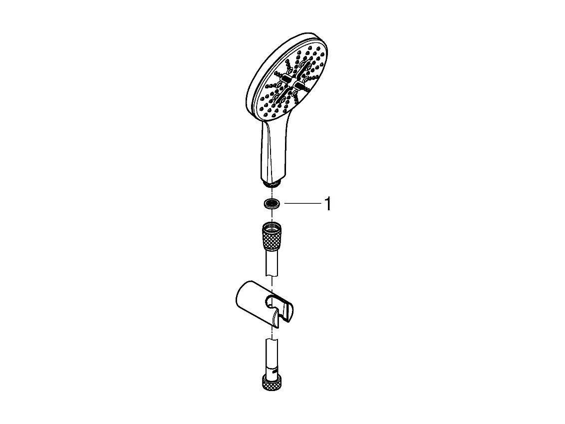 GROHE Douchette 3 jets Rainshower SmartActive 130 avec support