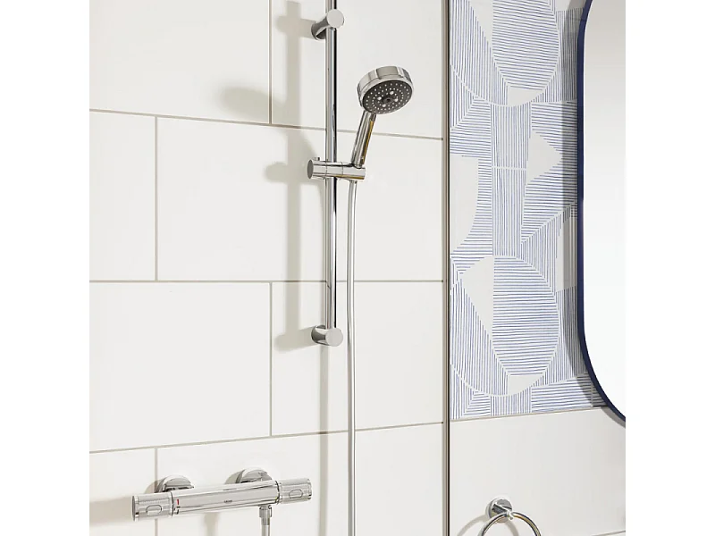 Mitigeur douche thermostatique GROHE Quickfix Precision Feel + microfibre