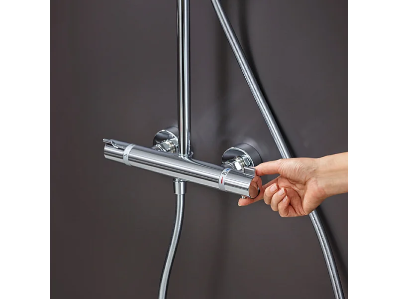 Colonne de douche thermostatique HANSGROHE Croma Select S 280 chromée + nettoyant Briochin