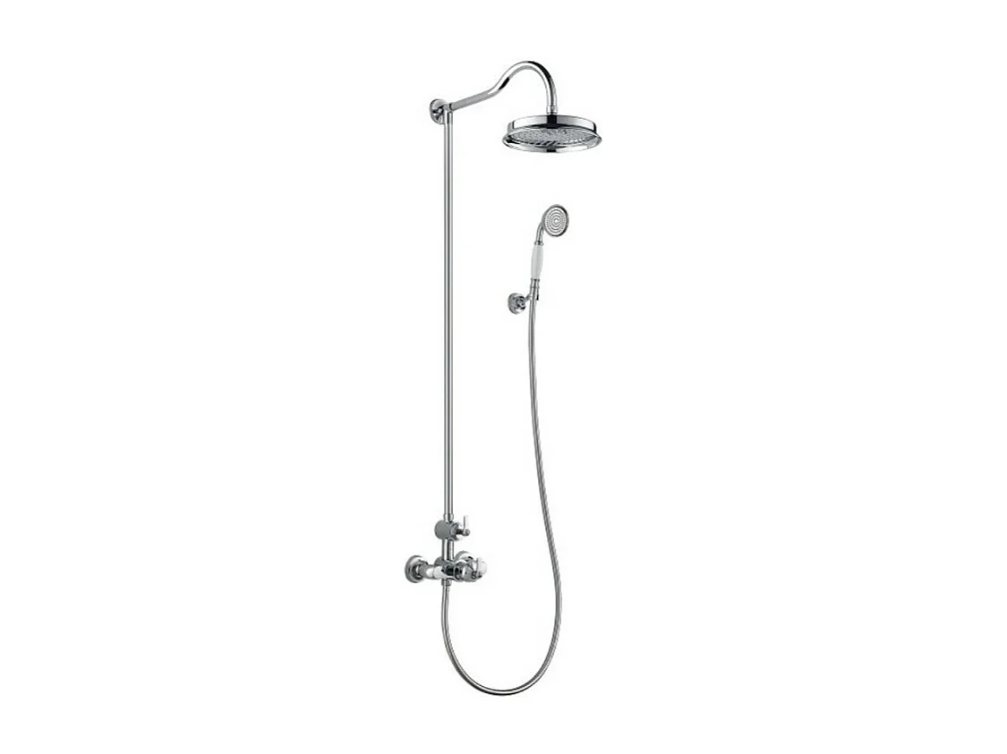 Colonne douche thermostatique rétro recoupable Paini Lady's Chrome