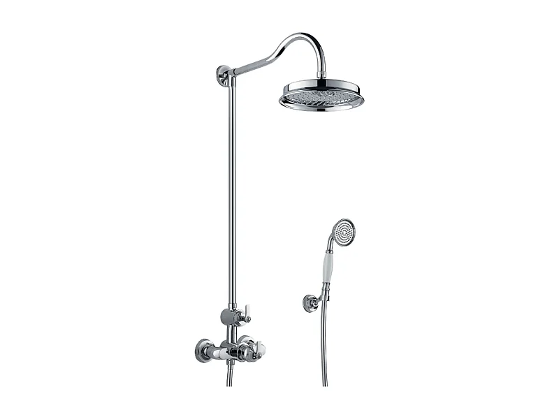 Colonne douche thermostatique rétro recoupable Paini Lady's Chrome
